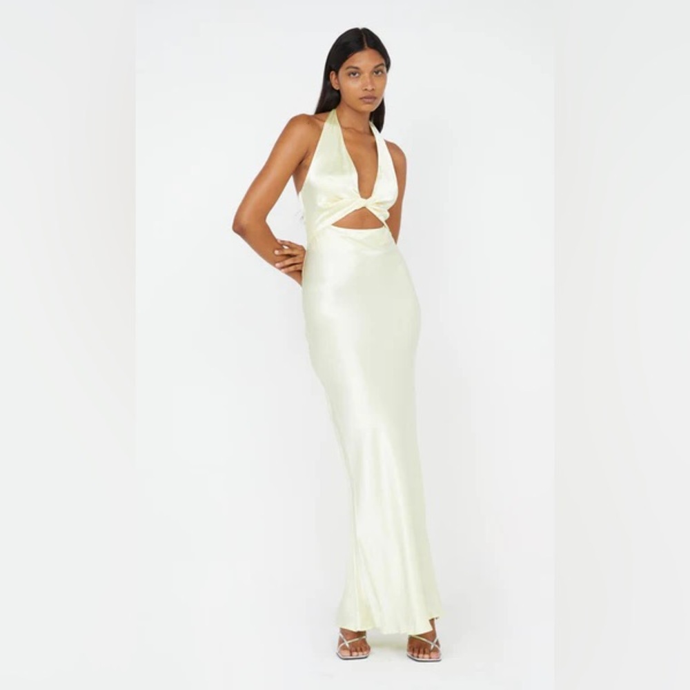 Bec & Bridge Yellow Halter Formal Dress